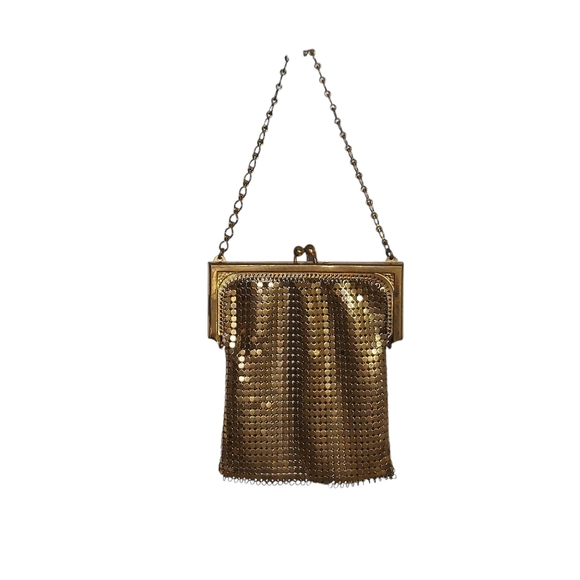 Vintage Gold Mesh Small Kiss Lock Bag - Picture 9 of 11